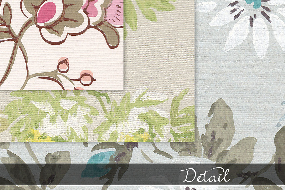 Vintage Floral Wallpaper Textures in Textures - product preview 8
