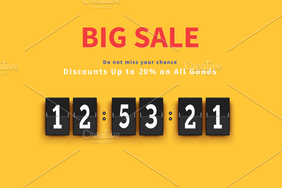 Opening Soon. Big Sale Countdown in Illustrations - product preview 8