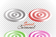 Sweet Caramels Set Design Flat