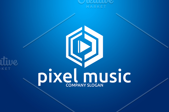 Pixel Music Logo in Logo Templates - product preview 1
