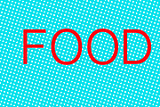 Illustration with the word Food