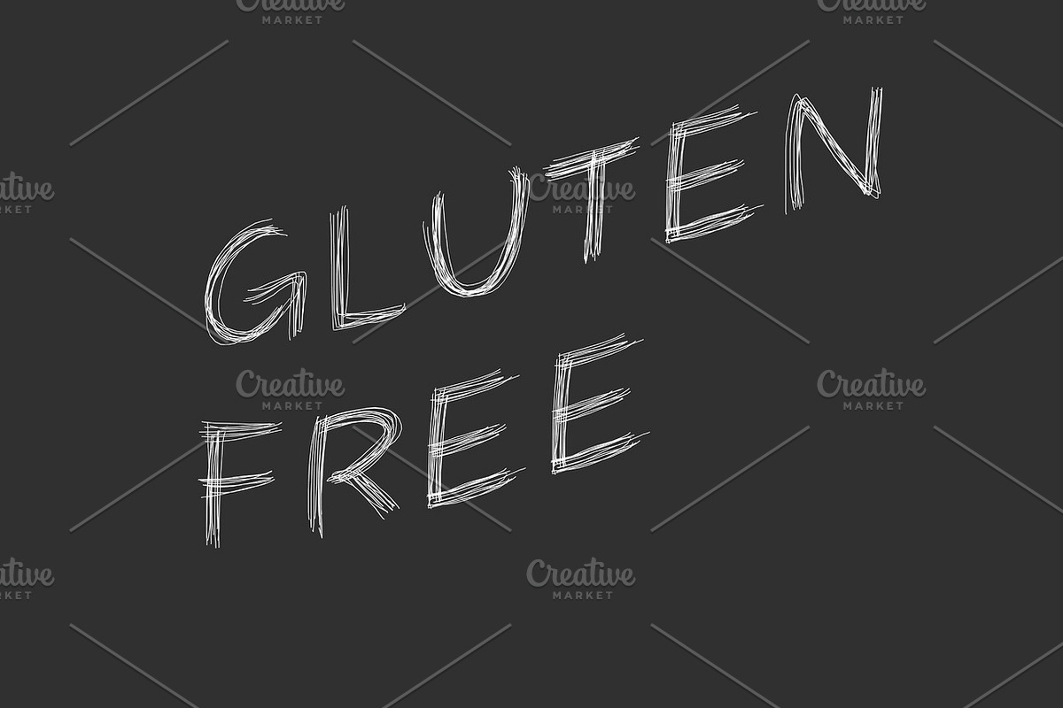 Illustration with the words Gluten Free in Illustrations - product preview 8