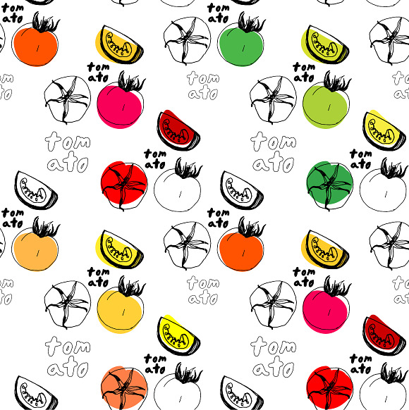 Sketched tomatoes in Illustrations - product preview 1