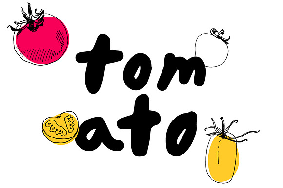 Sketched tomatoes in Illustrations - product preview 4
