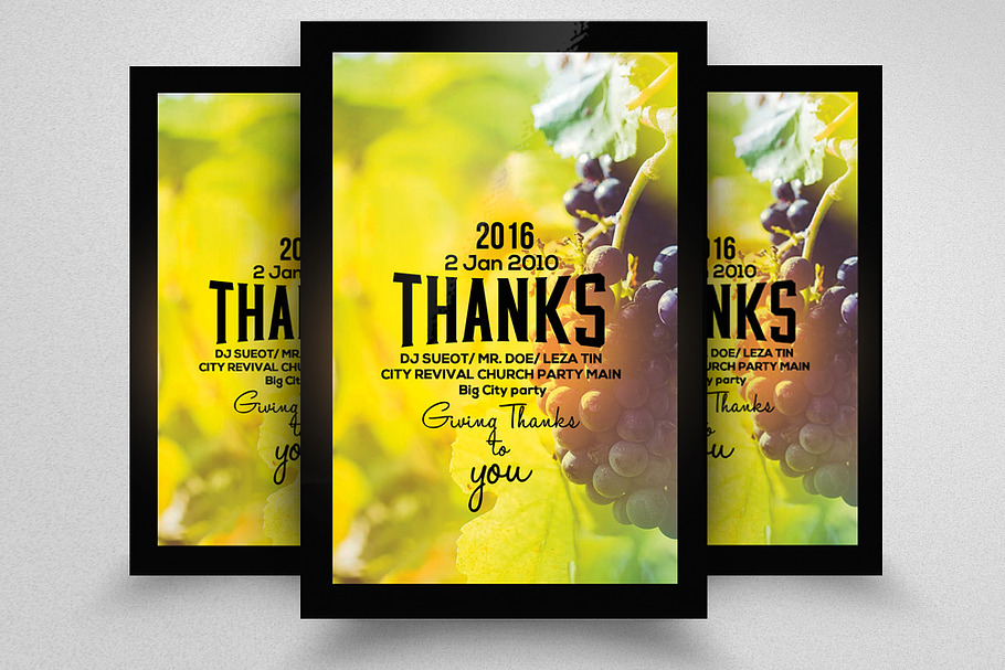  Thanks Giving Party Flyer Template 