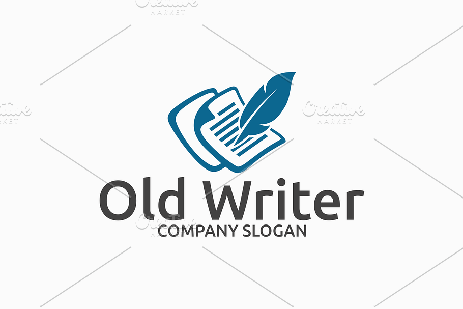 Old Writer in Logo Templates - product preview 8