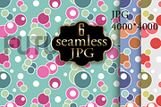Seamless patterns with polka dots 