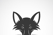 Vector image of an fox face design