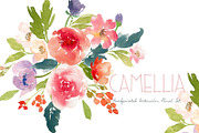Camillia - Watercolor Floral Set
