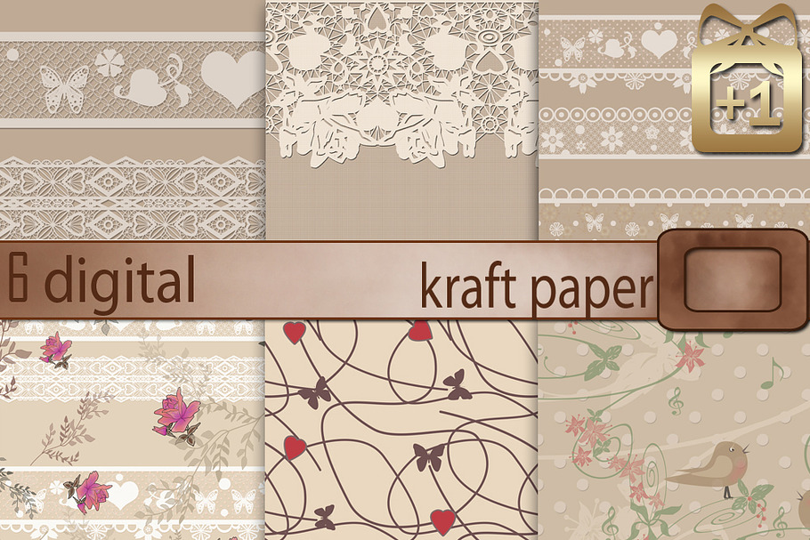 6 digital Kraft paper