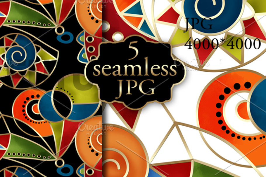 Seamless Abstract ethnic ornament. in Textures - product preview 8