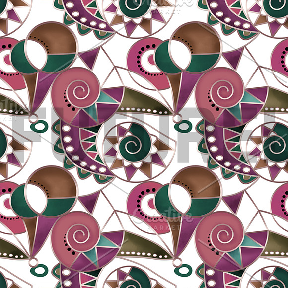 Seamless Abstract ethnic ornament. in Textures - product preview 2