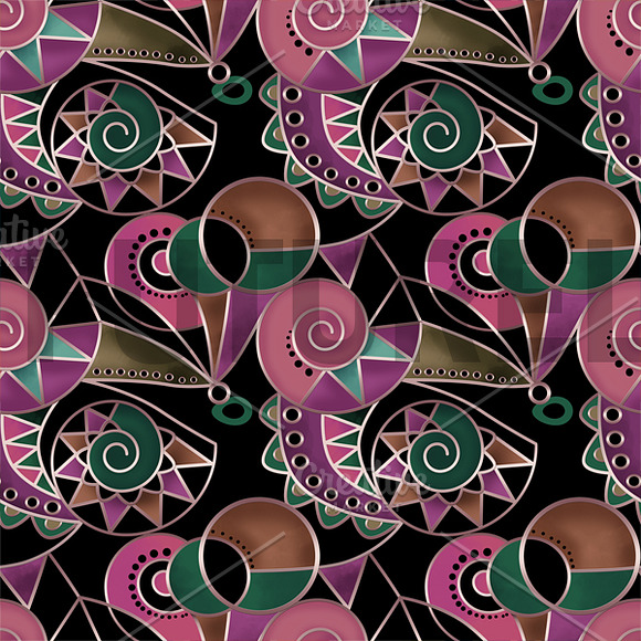 Seamless Abstract ethnic ornament. in Textures - product preview 5