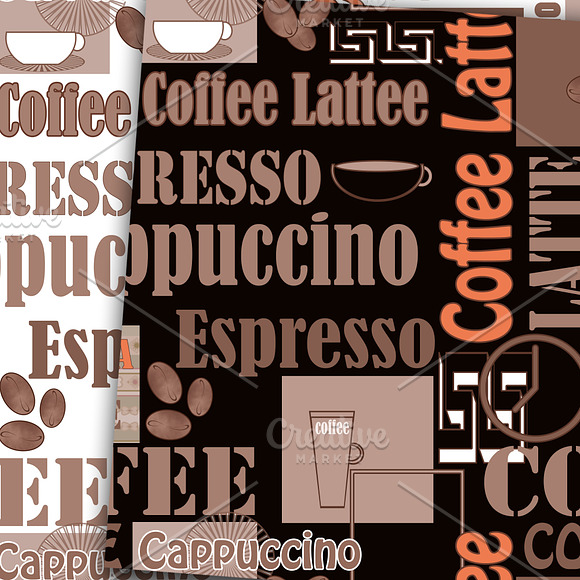 4 Seamless texture of Coffee. in Patterns - product preview 1