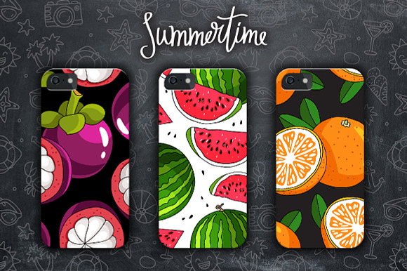 Summertime. Fruit Mix in Illustrations - product preview 4