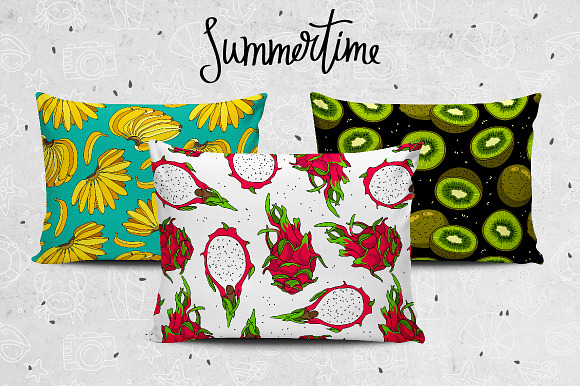 Summertime. Fruit Mix in Illustrations - product preview 5