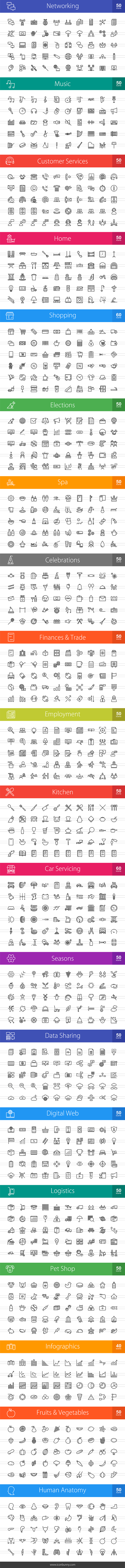 1010 Line Icons in Graphics - product preview 1