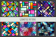 Seamless geometric patterns.