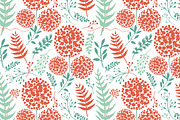 Floral background with fern leaves
