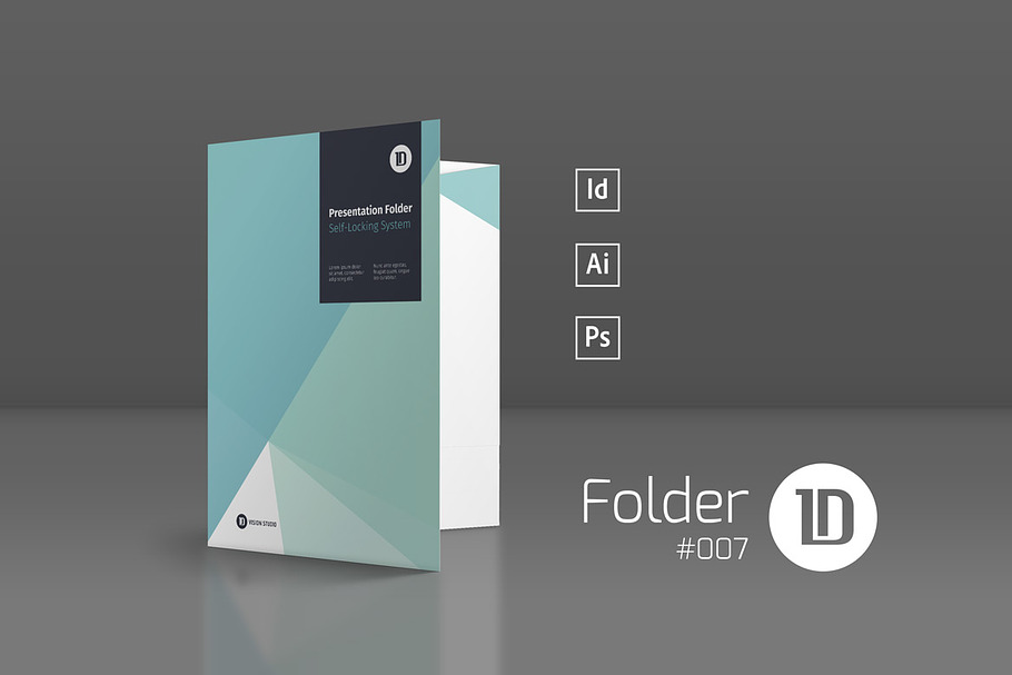 Presentation Folder Template 007 in Stationery Templates - product preview 8
