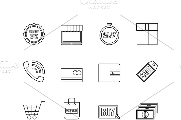 online shopping [16 outline icon]