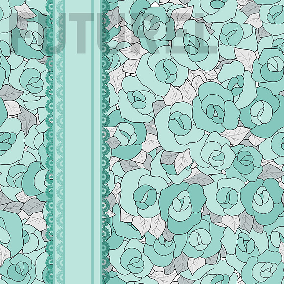 Floral background in retro style in Patterns - product preview 1