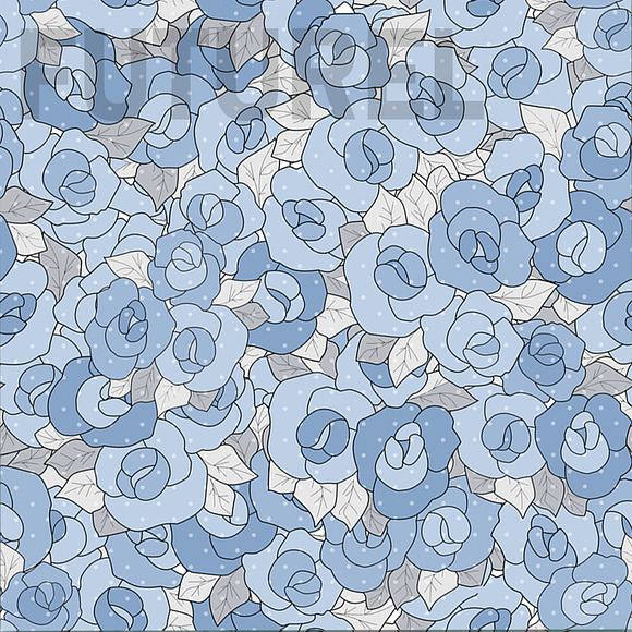 Floral background in retro style in Patterns - product preview 2
