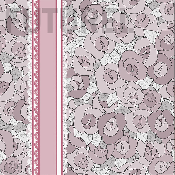 Floral background in retro style in Patterns - product preview 4