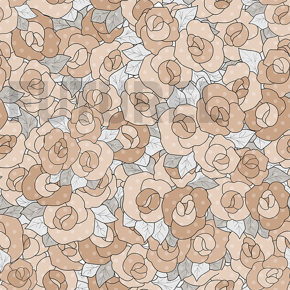 Floral background in retro style in Patterns - product preview 5
