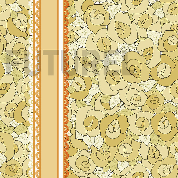 Floral background in retro style in Patterns - product preview 6