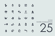 25 Water Consumption icons