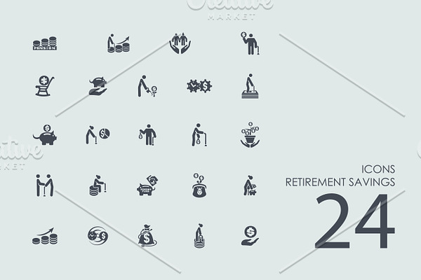 24 Retirement Savings icons