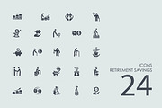 24 Retirement Savings icons