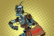 Electronic spam robot postman email
