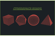 Cyberspace Grid Landscape Background