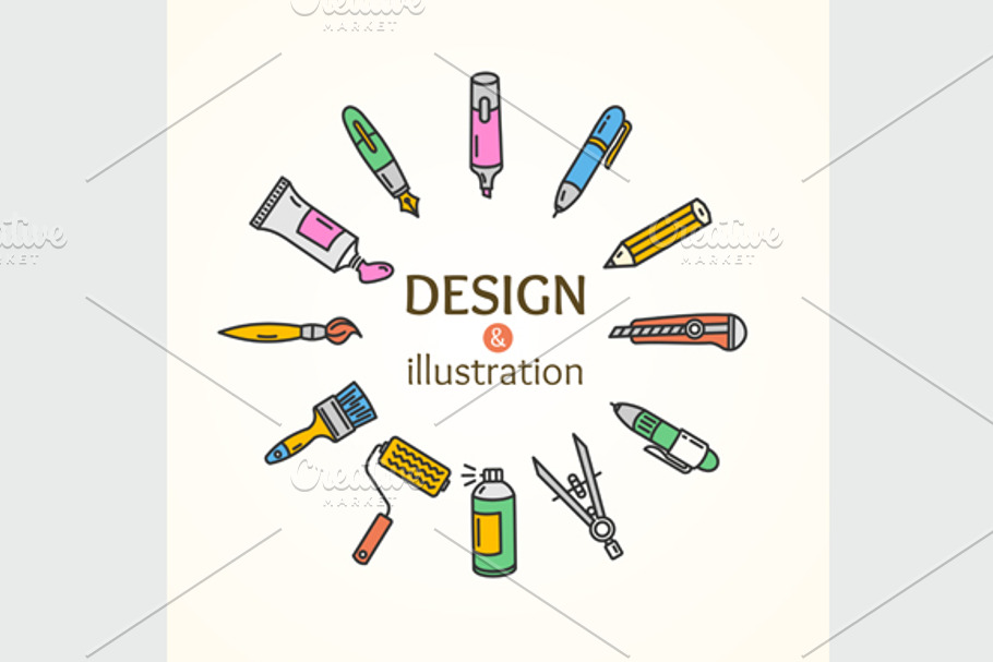 Design and Illustration Concept.  in Illustrations - product preview 8