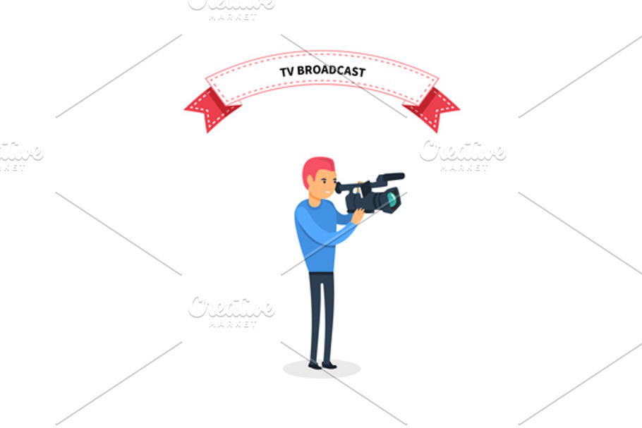 TV Broadcast Man Operator in Graphics - product preview 8