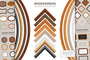 Wooden Borders Vector Brushes