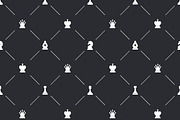Endpaper pattern with chess icons