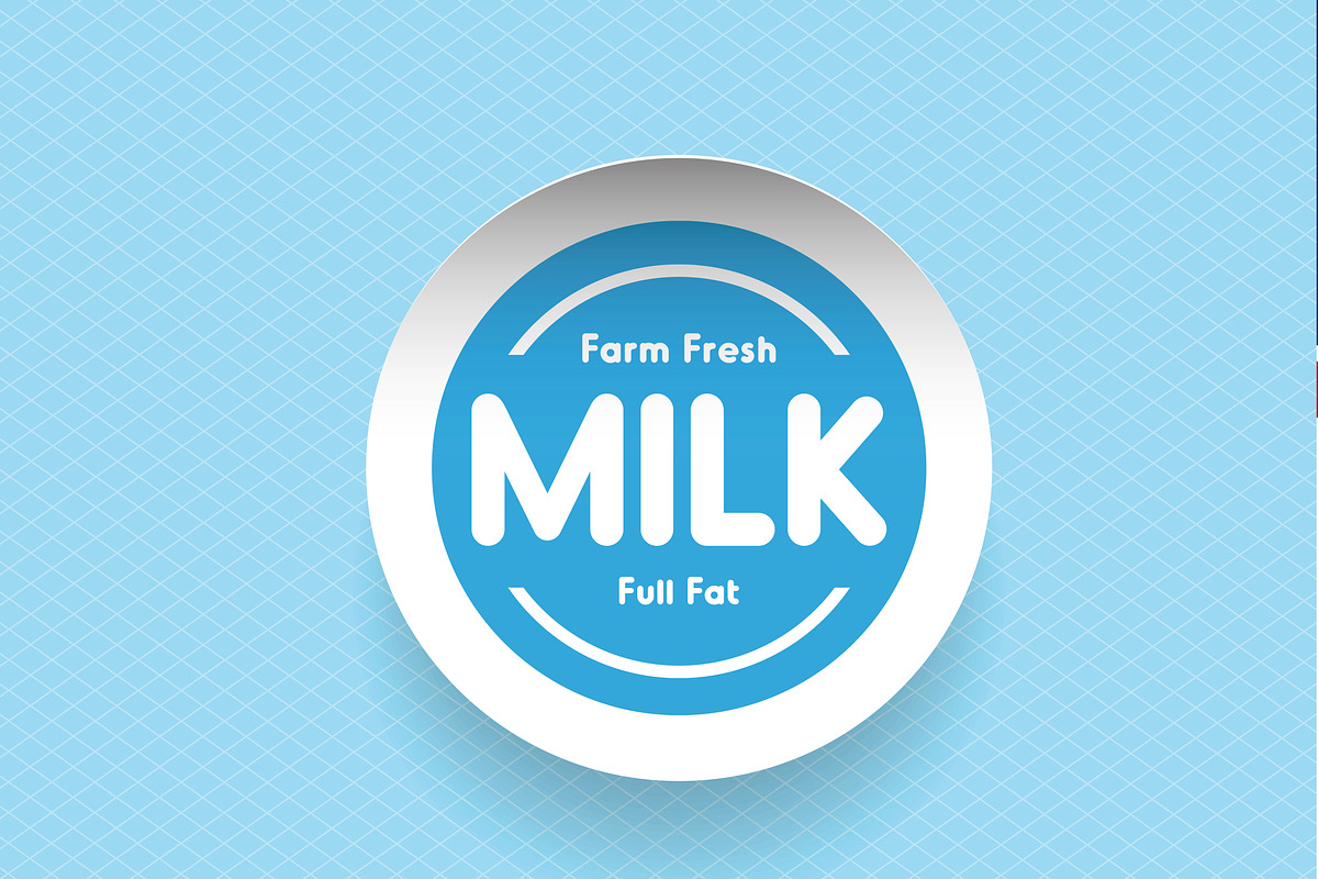 Farm fresh Milk label in Graphics - product preview 8
