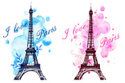 Romantic backgrounds with Paris