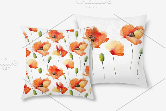 Watercolor Poppies.Flowers set+Bonus in Graphics - product preview 6