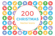 200 Christmas Vector Icons