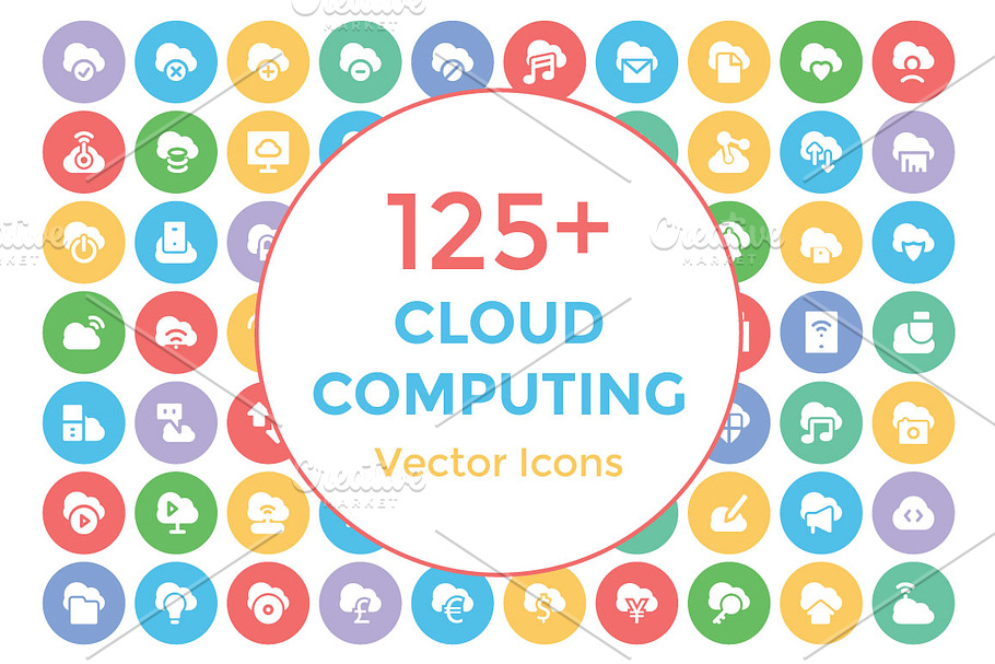 125+ Cloud Computing Vector Icons