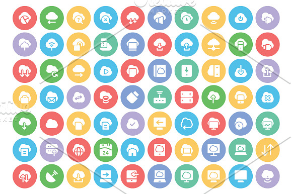 125+ Cloud Computing Vector Icons in Graphics - product preview 1