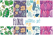 23 floral patterns set