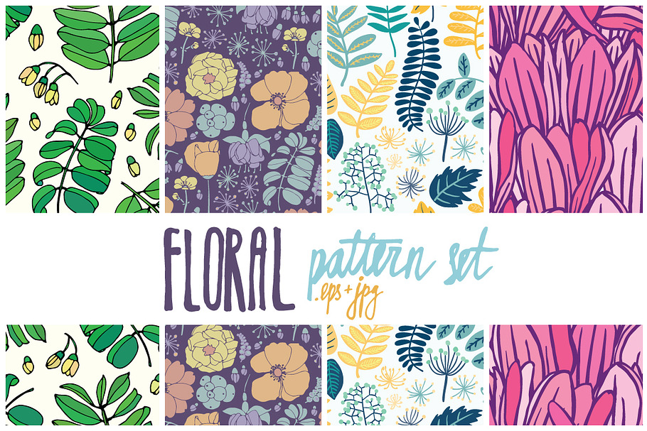 23 floral patterns set in Patterns - product preview 8