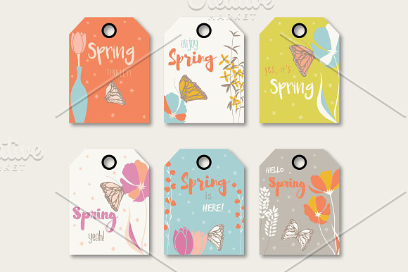 Spring collection - 24 tags in Illustrations - product preview 1