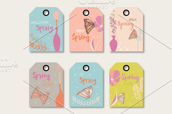 Spring collection - 24 tags in Illustrations - product preview 2