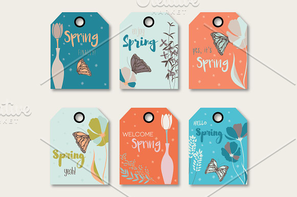 Spring collection - 24 tags in Illustrations - product preview 3